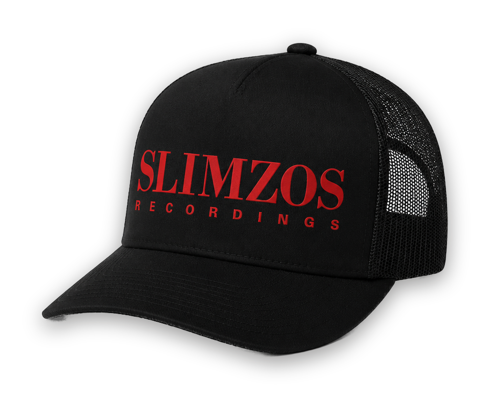 Slimzos Recordings trucker cap, black