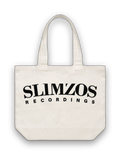 Slimzos Recordings tote, natural with black print
