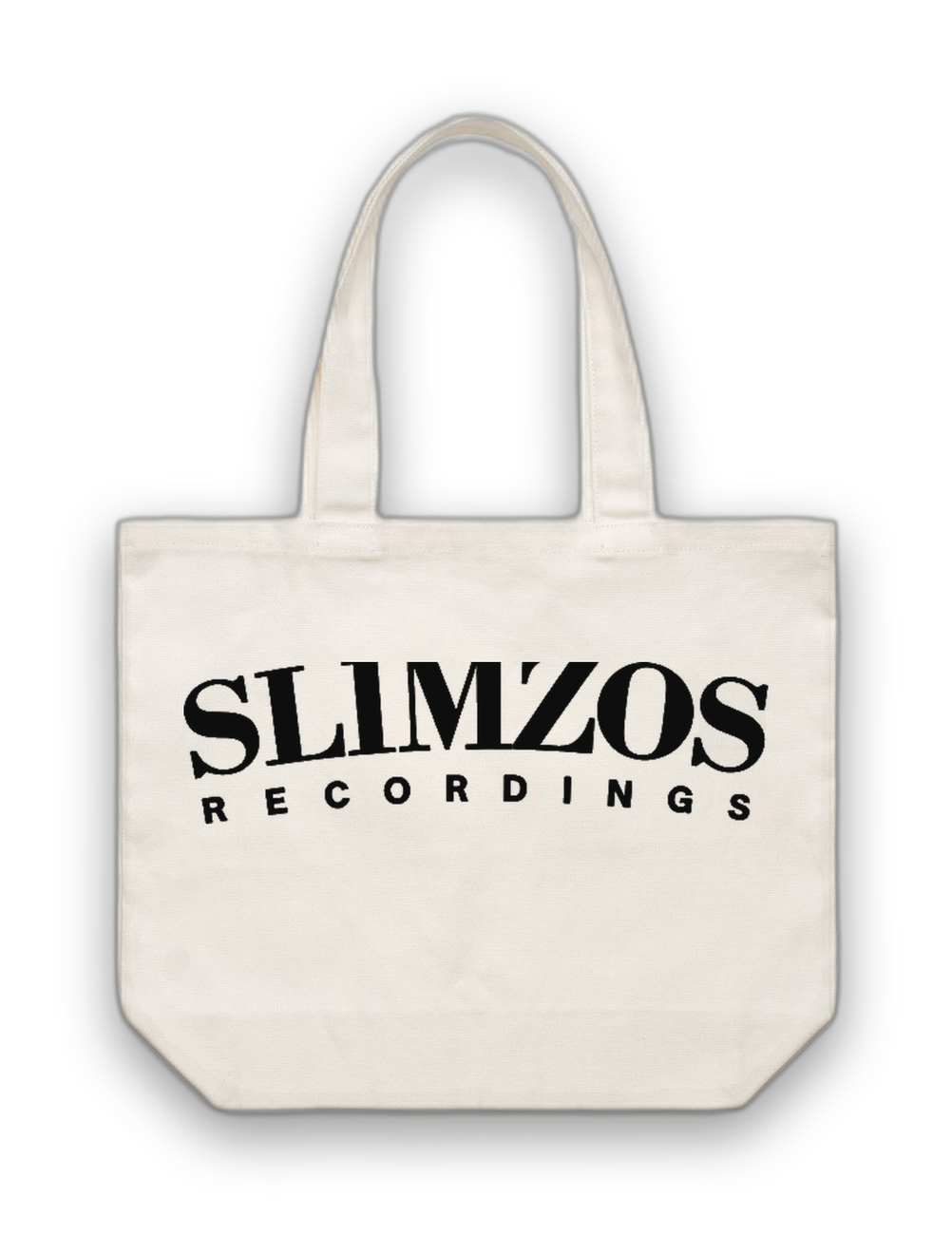 Slimzos Recordings tote, natural with black print